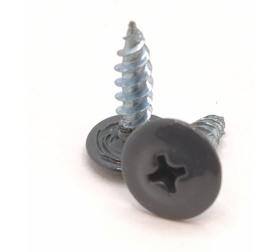 Саморез с прессшайбой Крепстор 4,2х25 острый RAL 7024 (серый графит), 250 шт. 4665317060763