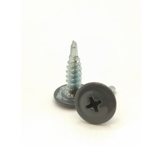 Саморез с прессшайбой Крепстор 4,2х16 сверло RAL 7024 (серый графит), 250 шт. 4665317061371