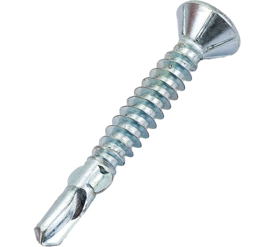 Крепстор 4,2х32 Флюгельный шуруп Крепстор потай цинк дерево к металлу с нарез. ушками на наконечнике TX20, 50 шт. 4665317061906