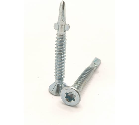 Крепстор 5,5х50 Флюгельный шуруп Крепстор потай цинк дерево к металлу с нарез. ушками на наконечнике TX30, 20 шт. 4665317061944