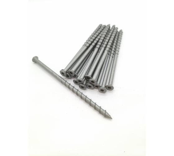 Шуруп для пенобетона Крепстор 8х160 GS 08160 потайная голова TORX цинк, 3 шт. 4665317064662