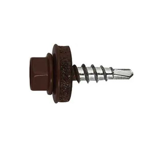 Саморез кровельный ARNO INDUSTRIES 8х29 70 шт. для крепления профнастила и металлочерепицы 4, цвет RAL8017 шоколадно-коричневый AB530480298FG98