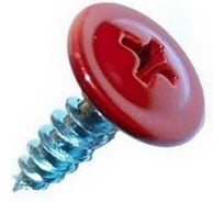 Саморез ARNO INDUSTRIES 4,2х25 1кг. с прессшайбой острый для крепления листовых материалов RAL3003 красный AB3704202533498