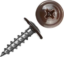 Саморез ARNO INDUSTRIES 4,2х25 1кг. с прессшайбой острый для крепления листового металла и тонких материалов RAL8017 тёмно-коричневый цветное покрытие AB370420258FЦ98