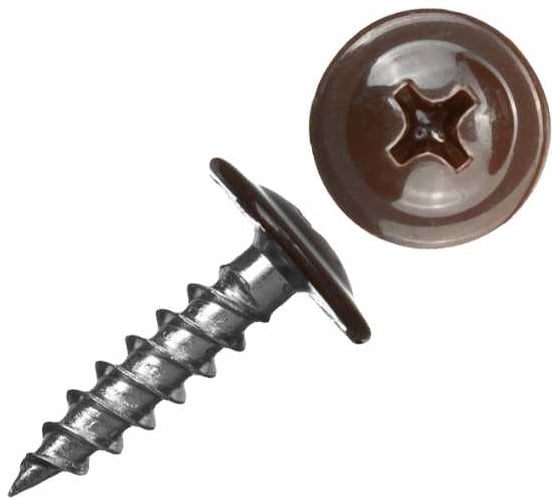 Саморез ARNO INDUSTRIES 4,2х25 1кг. с прессшайбой острый для крепления листового металла и тонких материалов RAL8017 тёмно-коричневый цветное покрытие AB370420258FЦ98