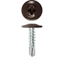 Саморез ARNO INDUSTRIES 4,2х25 мм 1кг. с прессшайбой со сверлом для крепления листового металла RAL8019 серо-коричневый AB350420258G598