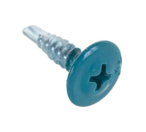 Саморез ARNO INDUSTRIES 4,2х19 мм 1кг. с прессшайбой со сверлом для крепления листового металла RAL5021 цветное покрытие AB350420195K907