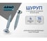 Шуруп ARNO INDUSTRIES 4х16 мм 340 шт для крепления дерева потайная головка белый цинк для монтажа деревянных конструкций AB7104001635V98 2