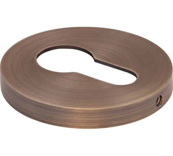 Накладка на цилиндр RUCETTI RAP KH SLIM-R AB, на круглой розетке 6 мм, цвет - античная бронза 9020351