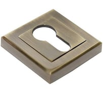 Накладка на цилиндр RUCETTI RAP KH SLIM-S AB, на квадратной розетке 6 мм, цвет - античная бронза 9020349