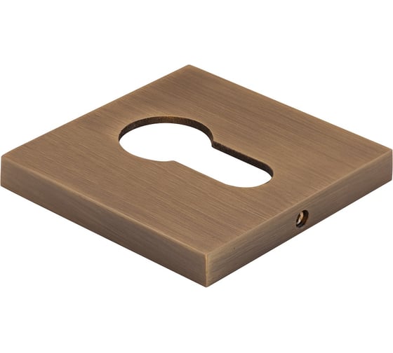 Накладка на цилиндр RUCETTI RAP KH SLIM-S AB, на квадратной розетке 6 мм, цвет - античная бронза 9020349