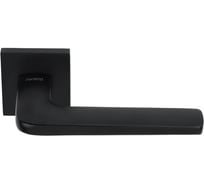 Ручка дверная RUCETTI RAP 35 SLIM-S BL, на квадратной розетке 6 мм, цвет - черный 9020342