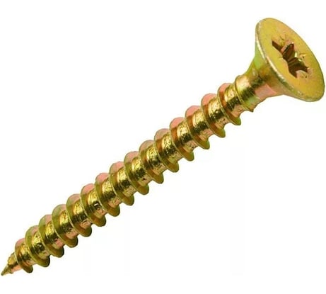 Шуруп для дерева Bohrer 4,5x35, универ., желтый, 600 шт. SYZ-4,5х35-600