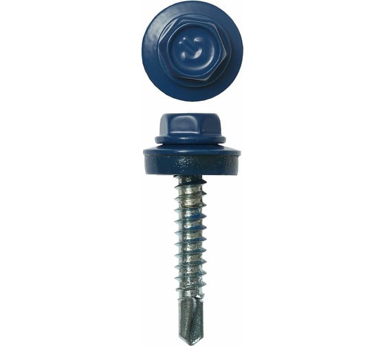 Кровельный саморез Bohrer 5,5x25, RAL 5005 синий насыщенный, 250 шт. SKRAL5005-5,5x25-250 1