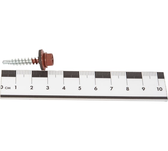 Кровельный саморез Bohrer 4,8x29, RAL 3009 красная окись, 250 шт. SKRAL3009-4,8x29-250