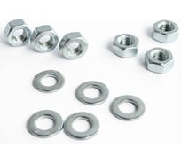 Набор 23 Болта Гайки DIN934 + шайбы DIN125 М6 нержавеющие (по 100 шт.) АС3100600093D07/АС5106000093N07ф100