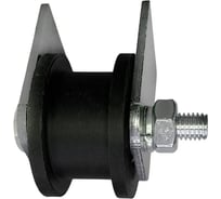 Ролик 23 Болта чёрный на пластинах d 50 под трубу 20х20 капролон 2 шт Ч2527ф2