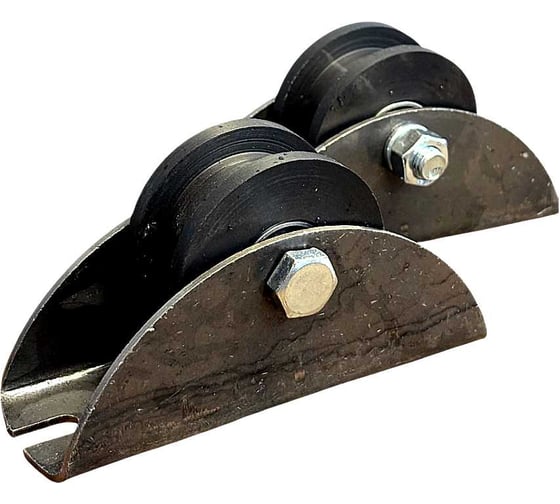 Ролик 23 Болта чёрный на платформе d70 под трубу 20*20 капролон 4 шт Ч2706ф4