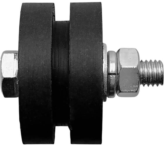 Ролик чёрный для откатных ворот 23 Болта под полосу d 40 капролон 2шт Ч2402ф2