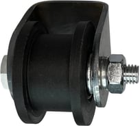 Ролик 23 Болта чёрный на платформе d 50 под трубу 20х20 капролон 2 шт Ч2528ф2