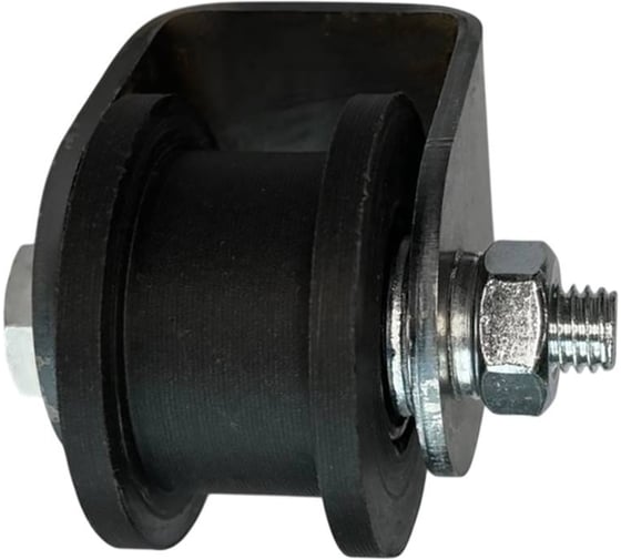 Ролик 23 Болта чёрный на платформе d 50 под трубу 20х20 капролон 4 шт Ч2528ф4