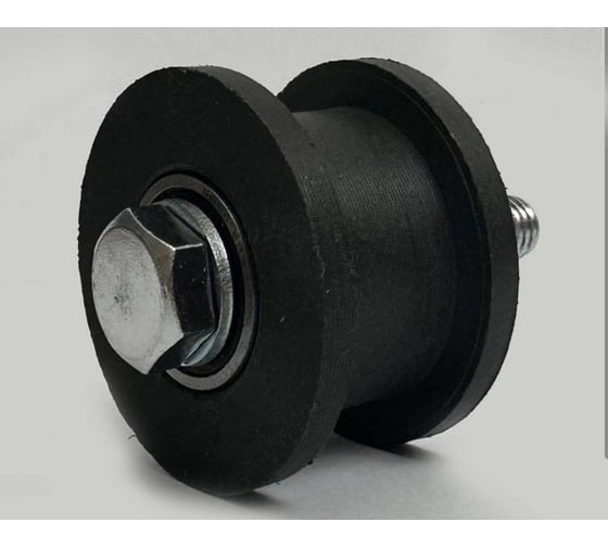 Ролик чёрный для ворот 23 Болта d 70, под трубу 3/4 d25 капролон 2 шт Ч2707ф2