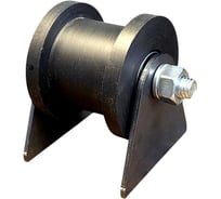 Ролик 23 Болта чёрный на пластинах d 70 под трубу 40х40 капролон 2шт Ч2716ф2