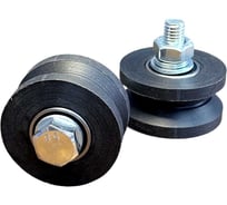 Ролик чёрный для откатных ворот 23 Болта d 50 под угол капролон 2 шт Ч2506ф2