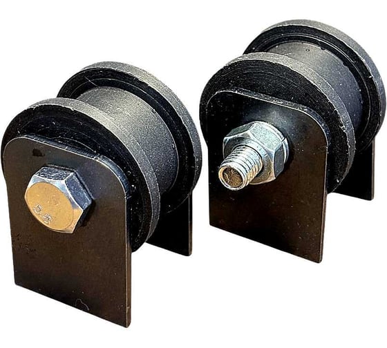 Ролик 23 Болта чёрный на пластинах d 50 под трубу 20х20 капролон 4 шт Ч2527ф4