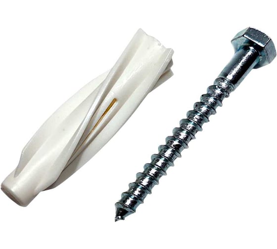 Шуруп глухарь 23 Болта 8х100 с дюбелем 14х80 для газобетона, 10 шт. B2L201408060100/B05000810035007 1