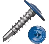 Саморез ARNO INDUSTRIES 4,2х25 мм 1кг, с прессшайбой со сверлом для крепления листового металла  RAL5005 синий AB3504202555Р98