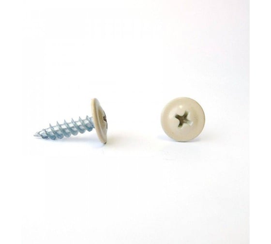 Саморез ARNO INDUSTRIES 4,2х25 1кг, с прессшайбой для крепления листовых материалов острый RAL1014 бежевый AB370420251BX98