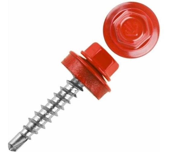 Саморез ARNO INDUSTRIES кровельный 4,8х35 1кг, для крепления кровельных материалов цвет RAL3003 рубиново-красный AB5304803533I98