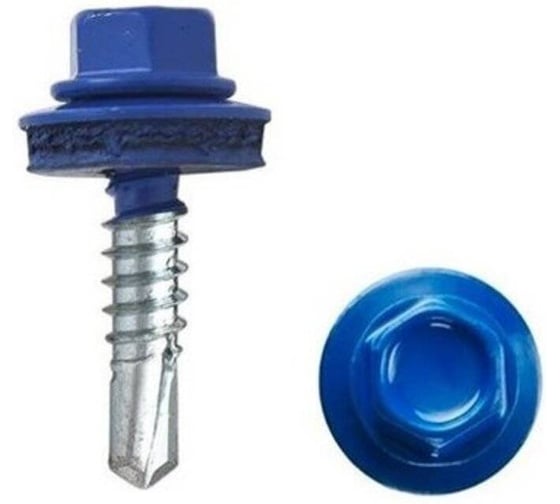 Саморез ARNO INDUSTRIES кровельный 8х28 70 шт, для крепления кровельных материалов 4, 29 RAL5005 сигнально-синий AB530480295510Ф