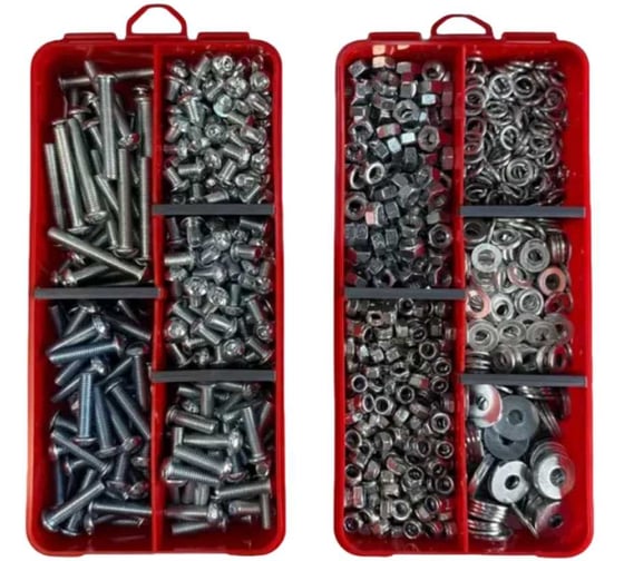 Набор органайзеров 23 Болта 2 в 1 винты гайки шайбы (М8) № 35 1000090/1000198