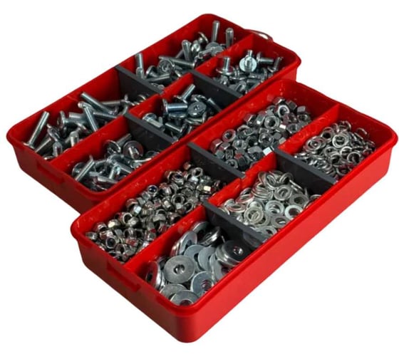 Набор органайзеров 23 Болта 2 в 1 винты гайки шайбы (М6) № 22 1000040/1000197