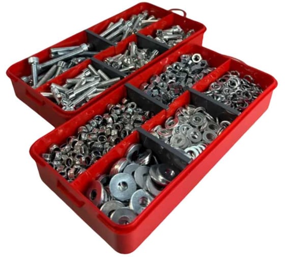 Набор органайзеров 23 Болта 2 в 1 винты гайки шайбы (М6) № 24 1000026/1000197