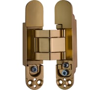 Петля дверная скрытой установки Val de Fiori 135х27мм, со смещ., универсальная, с 3D-регулировкой, золото матовое CDH-3D 135x27-S SSG (2шт)