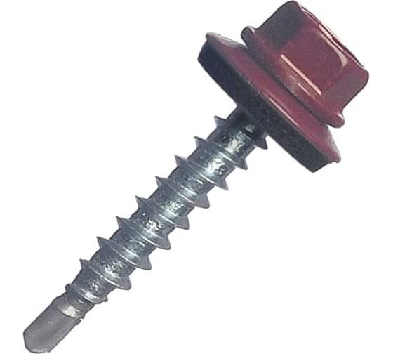Саморез кровельный ARNO INDUSTRIES 5,5х19 1кг.. для крепления кровельных материалов RAL3005 винно-красный окрашенный AB5305501935P07