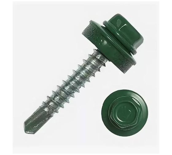 Саморез кровельный ARNO INDUSTRIES 4,8х70 1кг.. для крепления кровельных материалов  RAL6002 лиственно-зеленый цветное покрытие AB5304807062R98