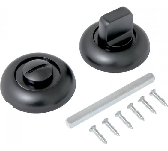 Сантехническая завертка к ручкам Стандарт P-BK-R1 BL матовый черный 17057