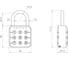 Замок навесной умный кодовый Fuaro PL-SMART-CODE подвес 62303 3