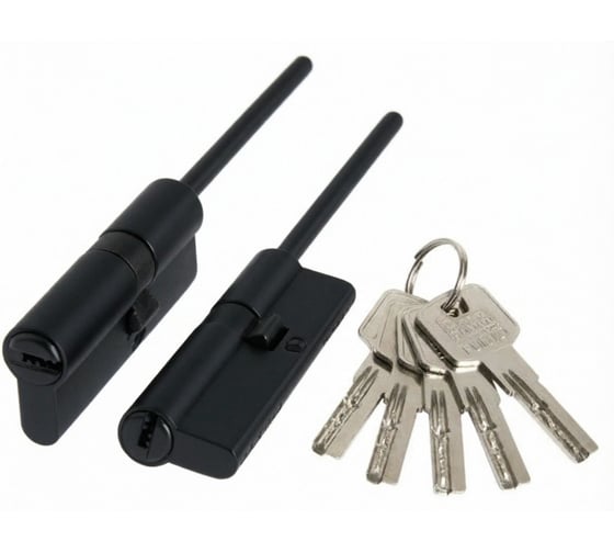 Цилиндровый механизм Punto Z3007Tang90(55+10+25) со штоком BL черный 63959