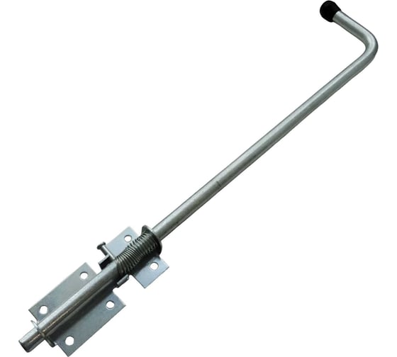 Задвижка гаражная Левша с длинной ручкой ЗДР-400, цинк У4-0426.Ц