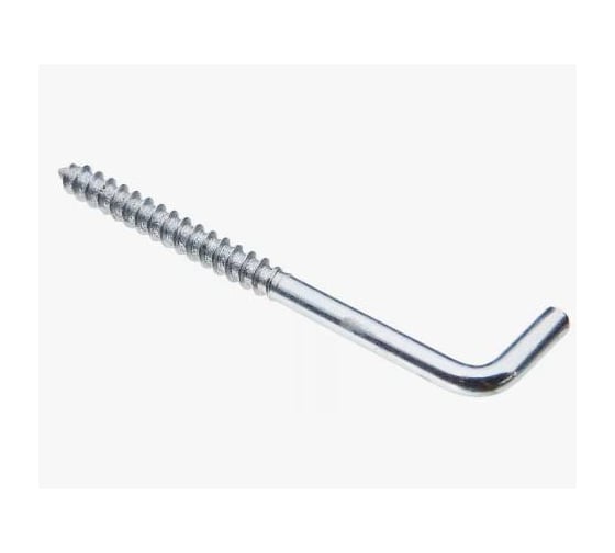 Шуруп ARNO INDUSTRIES крючок 5х60 15 шт, Г образный для подвешивания и крепления сталь оцинкованный ABR105006030498