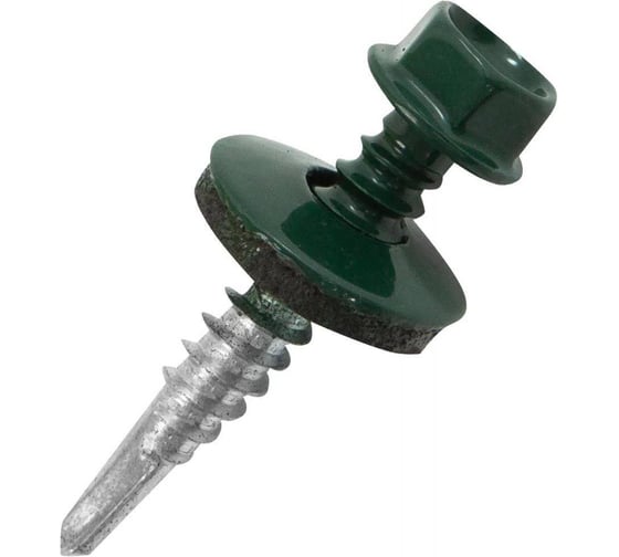 Саморез кровельный Стройметиз 4,8х28(29) RAL 6005 (зелёный мох) (уп.300 шт) контейнер 2182810300