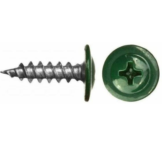 Саморез Стройметиз металл-металл 4,2х25 прессшайба острый RAL 6005 (зелёный мох) (уп.250 шт) контейнер 2530092510250