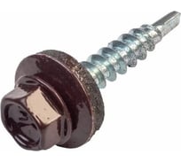 Саморез кровельный Стройметиз 4,8х35 RAL 8017 (шоколадно-коричневый) (уп.250 шт) контейнер 2103510250