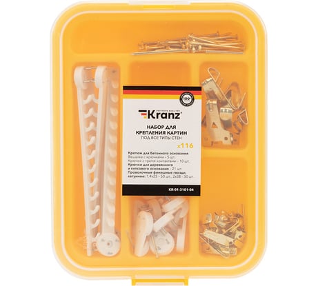 Набор картинного крепежа KRANZ 116 шт. KR-01-3101-04
