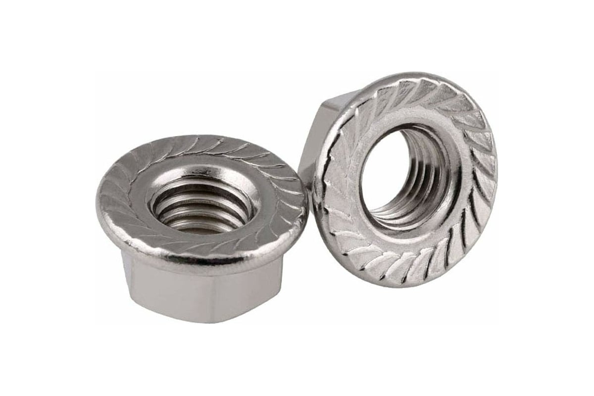 Гайка с насечкой, препятствующей откручиванию Промрукав оцинкованная ...